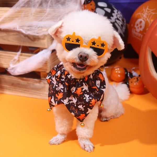 

Halloween Ghost Print Pet Bandana, Multicolor
