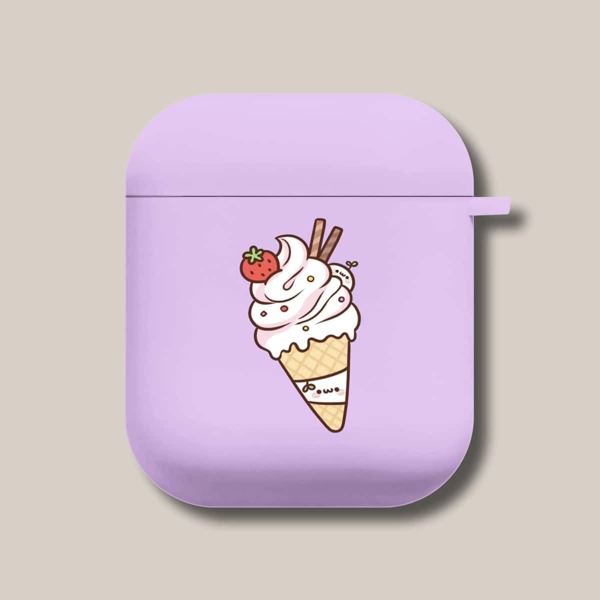 

Ice-cream Pattern Case For AirPods, Purple