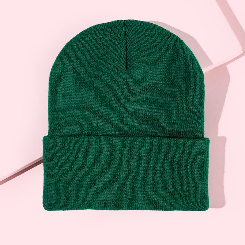 

Simple Knit Beanie, Green