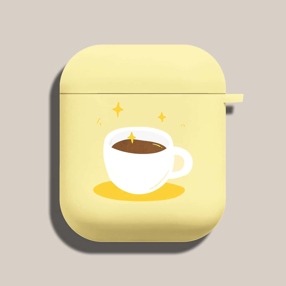 

Coffee Pattern Case For AirPods, Yellow