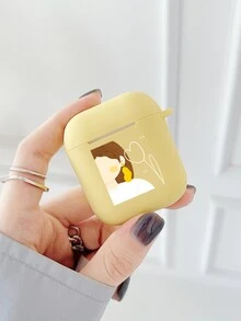 人像圖案耳機殼適用於Airpods - 黃色 - 查看 7