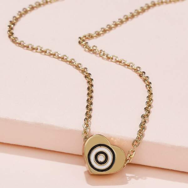 

Heart Charm Necklace, Gold