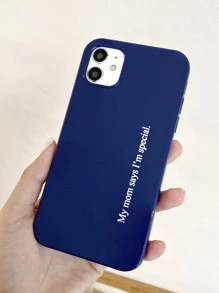 Slogan Phone Case, Letter Phone Case, Compatible With IPhone 11/13/14/15/15 Pro Max/16/16 Pro/16 Plus/16 Pro Max Phones - Blue - View 4