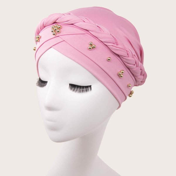 

Bead Decor Head Wrap, Pink