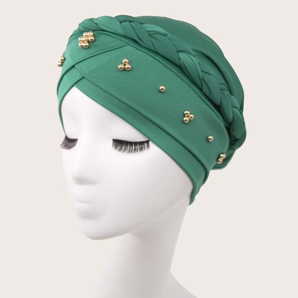 

Bead Decor Head Wrap, Green