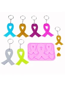 Khuôn tự làm thiết kế 1 cái nơ - Hồng - Xem 1