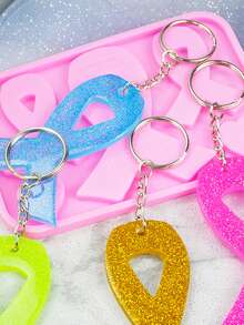 Khuôn tự làm thiết kế 1 cái nơ - Hồng - Xem 2