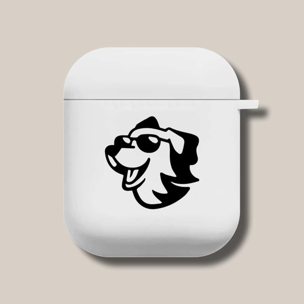 

Dog Pattern Case For AirPods, White