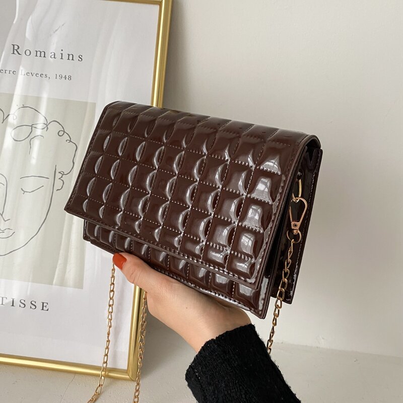 

Minimalist Flap Crossbody Bag, Brown