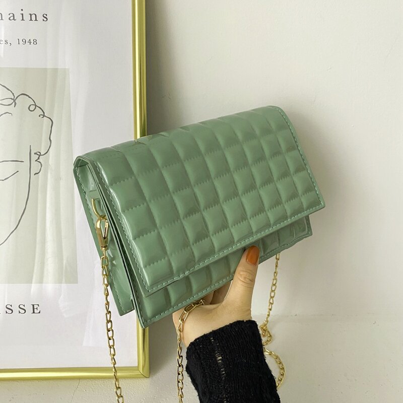 

Minimalist Flap Crossbody Bag, Green