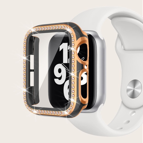 

Rhinestone Decor Colorblock Case For iWatch, Multicolor