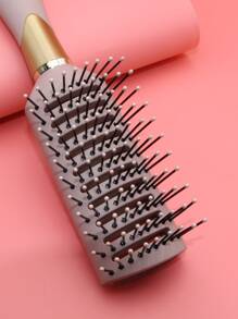 干湿两用通风发刷 1 件中号塑料经典纯色椭圆形可水洗易拆卸通风刷男女适用女士妈妈妻子姐妹青少年女朋友梳子、返校、旅行度假必备品、女士发饰 - 深灰色 - 查看 3