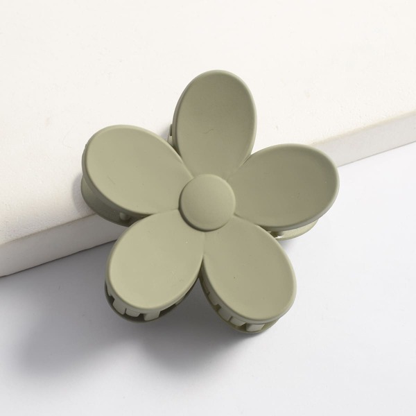 

Flower Design Hair Claw, Green