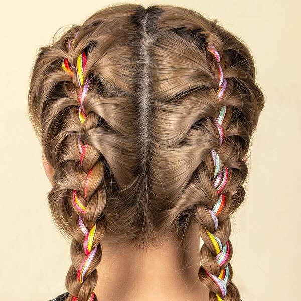 

30pcs Hair Braiding String, Multicolor