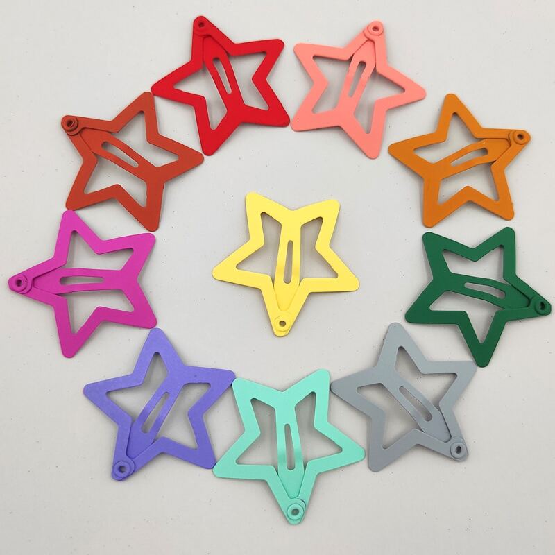 

10pcs Star Design Hair Clip, Multicolor