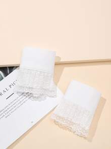Lace Faux Cuff - White - View 2