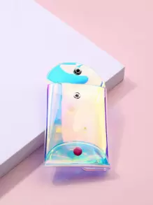 Nút bấm Holographic nhẹ thời trang cho kỷ niệm cho quà tặng sinh nhật cho quà tặng cho nhân viên văn phòng cho nam cho nữ đồ dùng học tập trở lại trường cho phụ nữ ví ví mini ví ví tiền xu - Nhiều màu - Xem 3