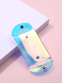 Nút bấm Holographic nhẹ thời trang cho kỷ niệm cho quà tặng sinh nhật cho quà tặng cho nhân viên văn phòng cho nam cho nữ đồ dùng học tập trở lại trường cho phụ nữ ví ví mini ví ví tiền xu - Nhiều màu - Xem 4