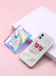 Nút bấm Holographic nhẹ thời trang cho kỷ niệm cho quà tặng sinh nhật cho quà tặng cho nhân viên văn phòng cho nam cho nữ đồ dùng học tập trở lại trường cho phụ nữ ví ví mini ví ví tiền xu - Nhiều màu - Xem 6