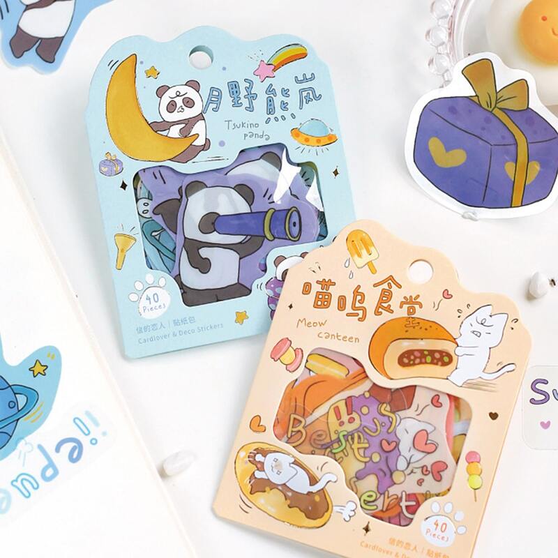 

40pcs Cartoon Graphic Sticker, Multicolor
