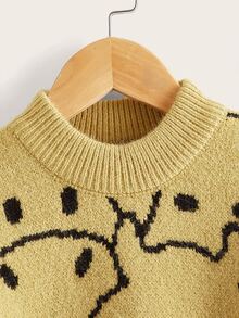 Toddler Boys Cartoon Cow Pattern Jumper - Multicolor - View 3