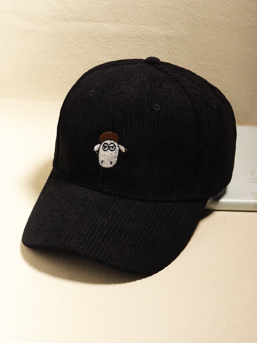 卡通圖案棒球帽 - 黑色 - 查看 1