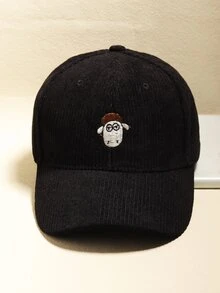 卡通圖案棒球帽 - 黑色 - 查看 2