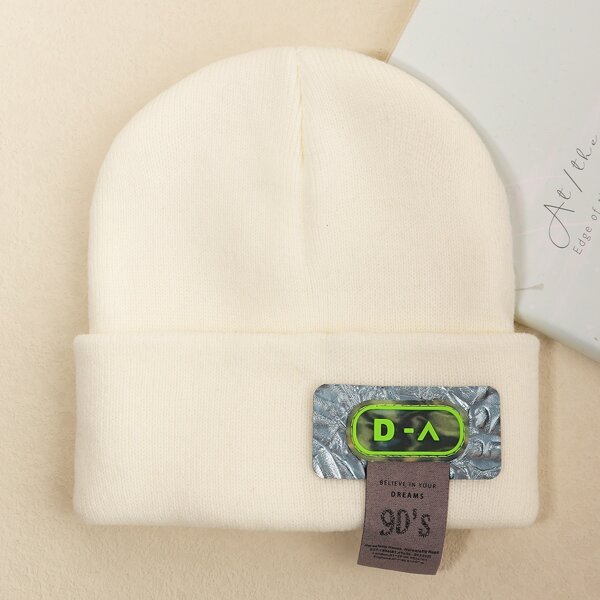 

Solid Knitted Hat, White