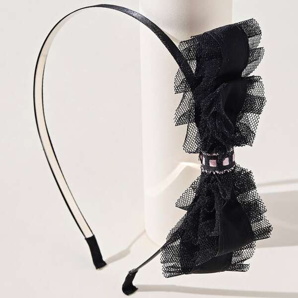 

Toddler Girls Bow Decor Headband, Black