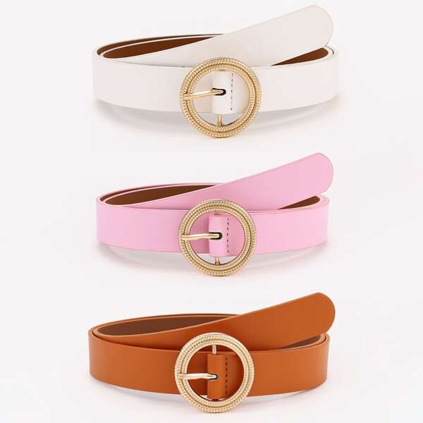 

3pcs Belt & 1pc Hole Punch, Multicolor