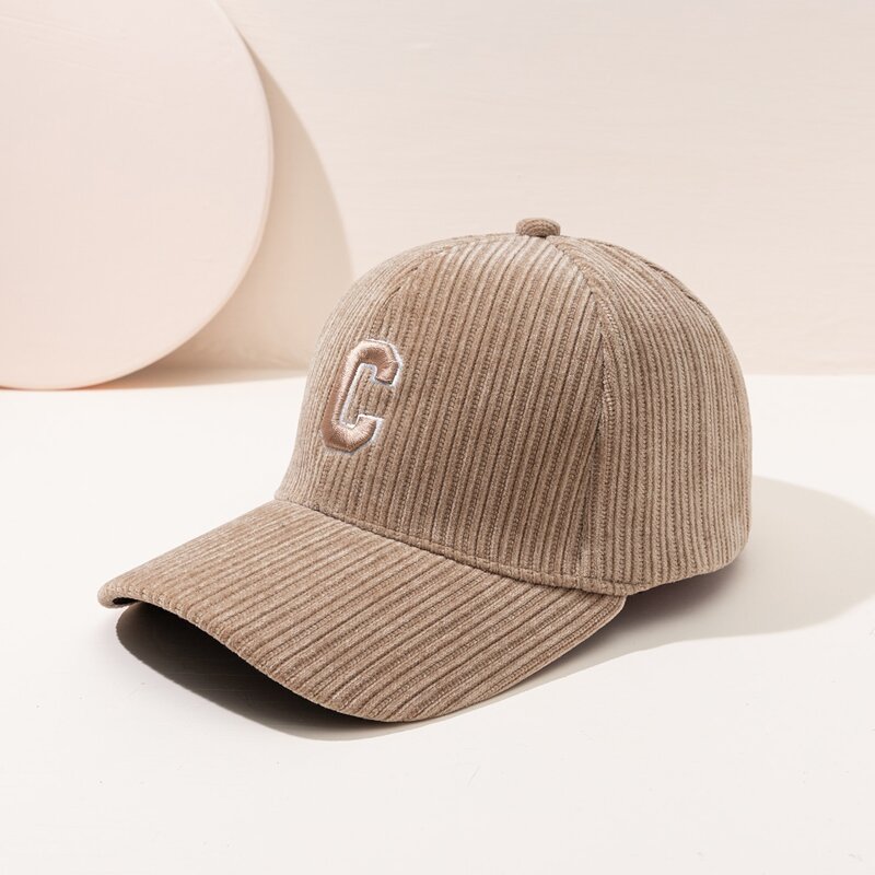 

Letter Graphic Embroidery Baseball Cap, Coffee brown