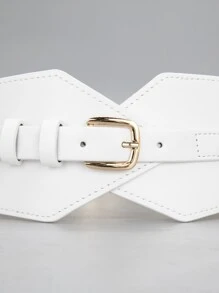 Stylish Metal Buckle Corset Belt For Dress Decoration Halloween Summer, School - White - View 5