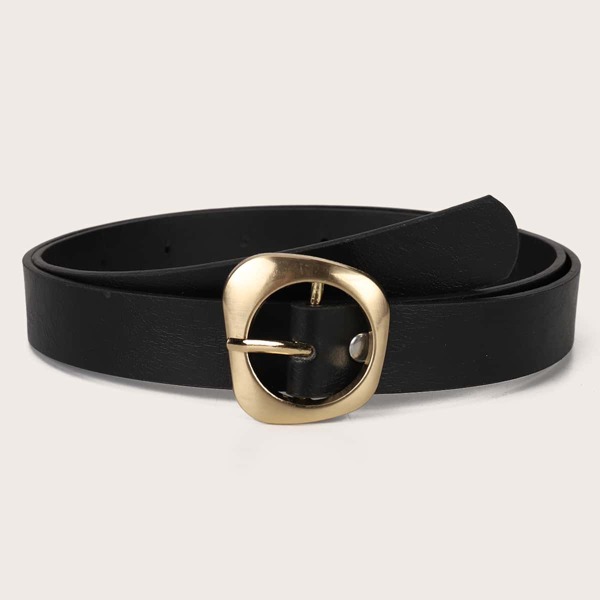 

Metal Buckle Belt, Black
