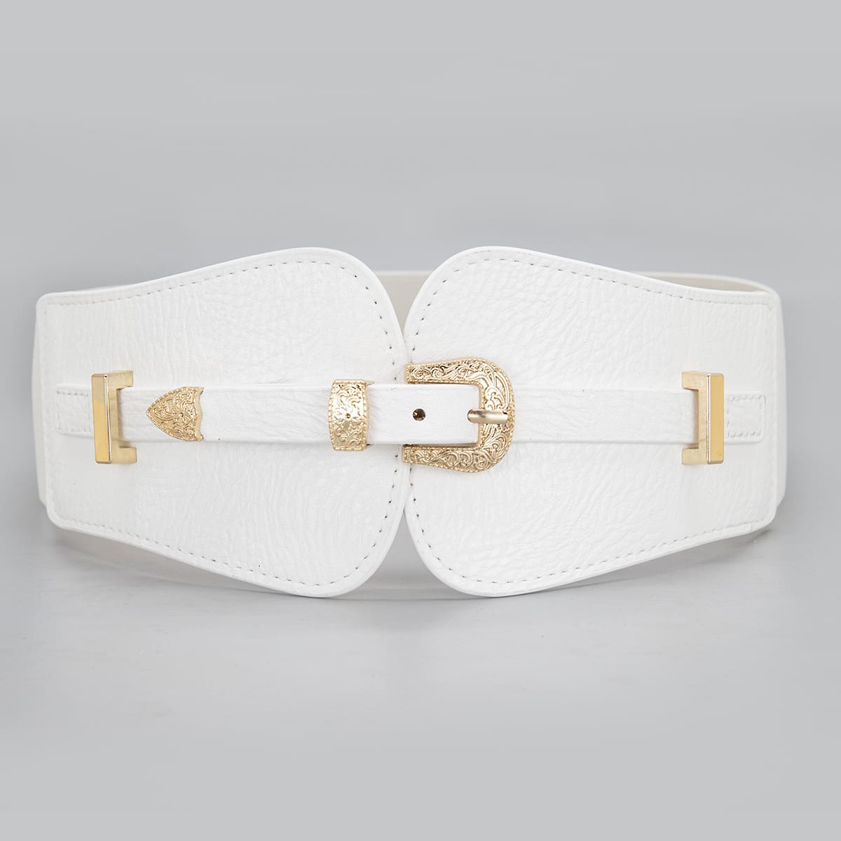 Текстурированный корсетный пояс с металлической пряжкой