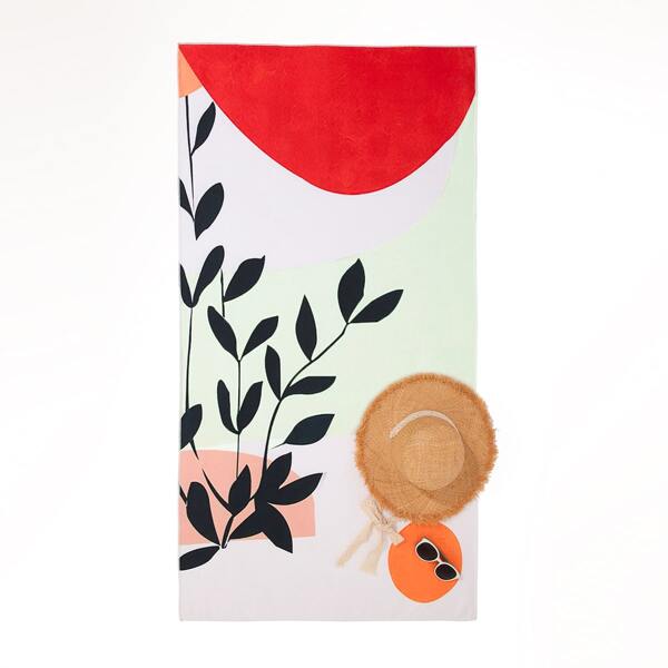 

Plant Print Beach Blanket, Multicolor