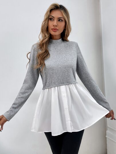 Stand Neck 2 In 1 Tee