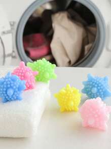 9pcs Random Color Laundry Ball & 1pc Lint Brush Set, Creative Washing Machine Ball For Household - Multicolor - View 5