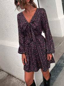 SHEIN VCAY 小碎花V領洋裝 - 彩色 - 查看 7