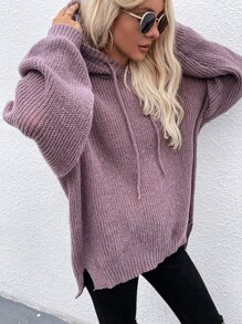 Áo len nữ Dây kéo màu trơn Giải trí - Bụi tím - Xem 5
