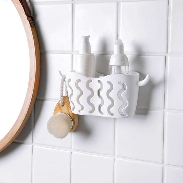 

1pc Random Color Bathroom Storage Basket, Multicolor