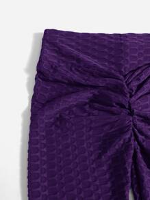 3件緊縮褶皺臀部運動打底褲 - 彩色 - 查看 3