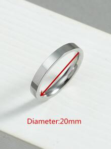 Men Minimalist Ring - Silver - View 3