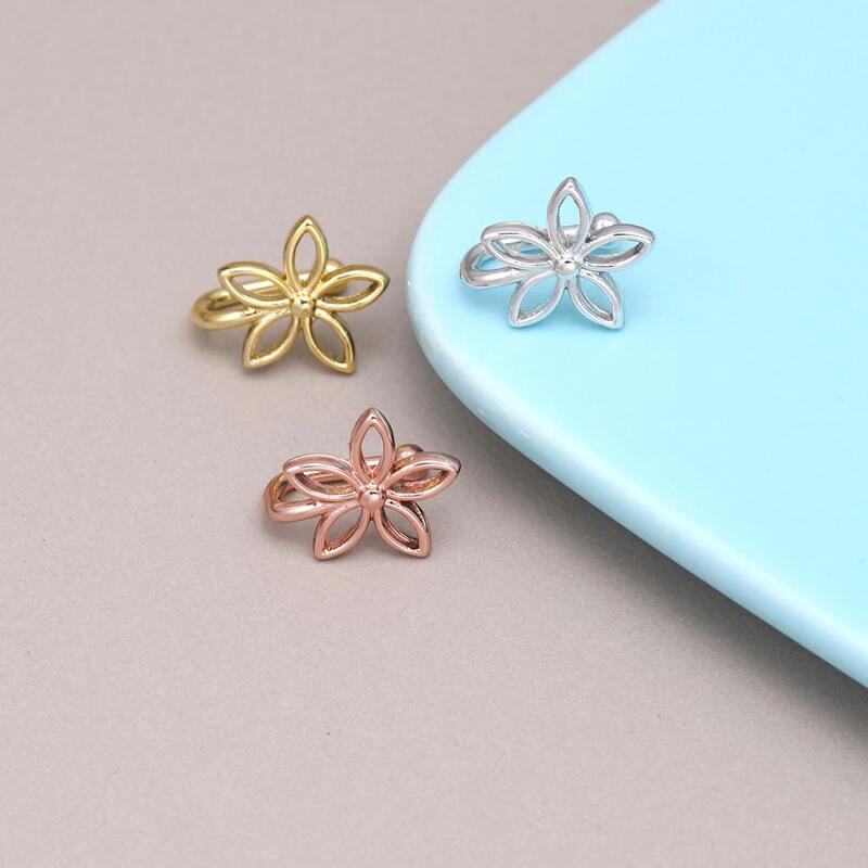 

3pcs Floral Decor Nose Ring, Multicolor