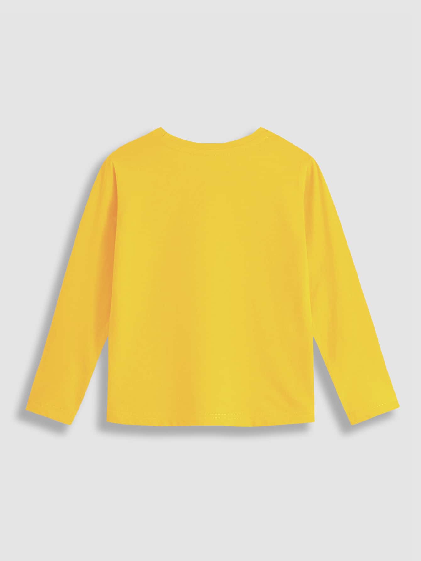Toddler Girls Solid Round Neck Tee