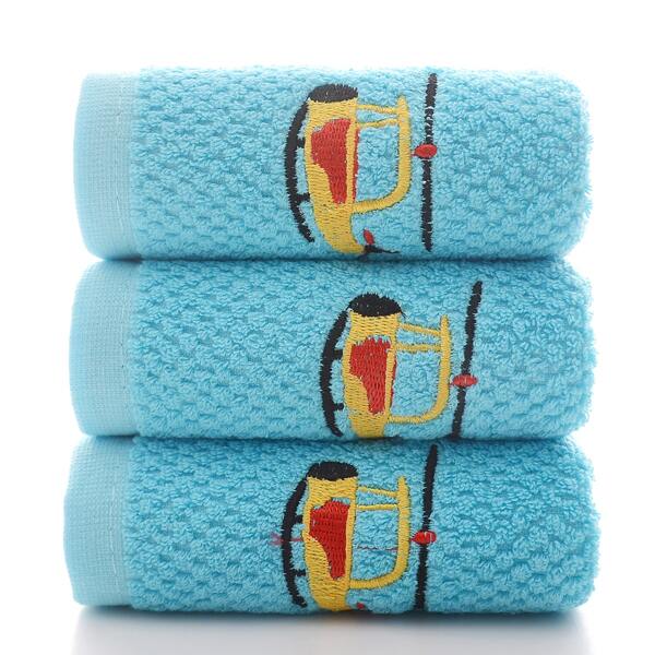 

1pc Embroidery Airplane Towel, Blue