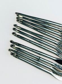 11 cái Móc Móc Màu Rắn - Bạc - Xem 2