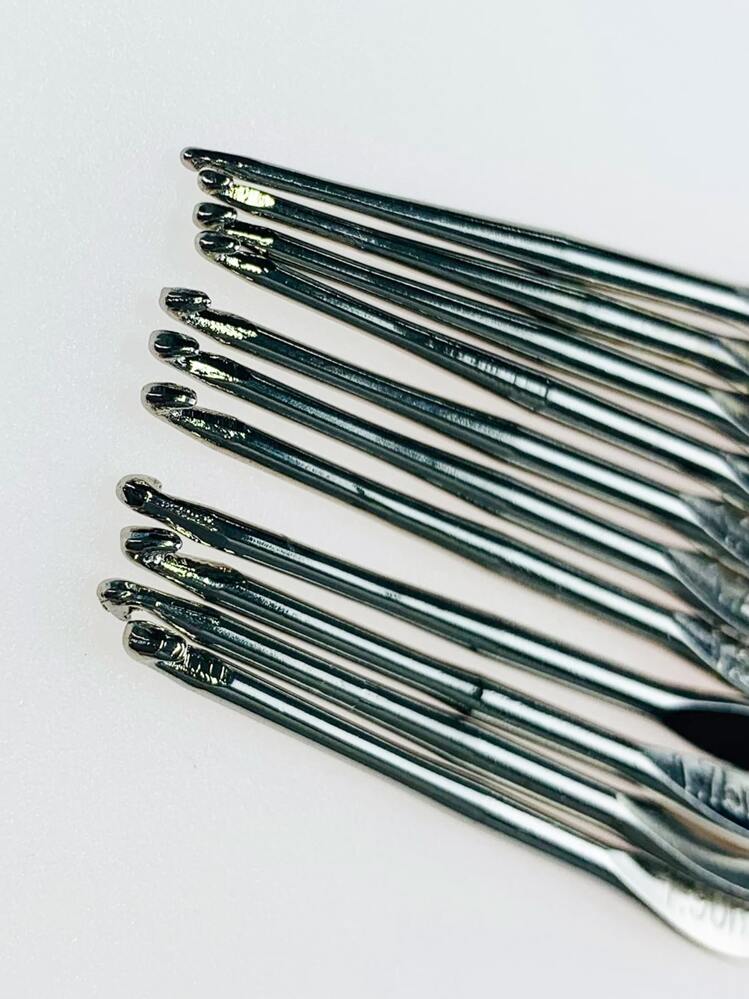 11 pièces Crochet unicolore en crochet - Argent - Voir 2