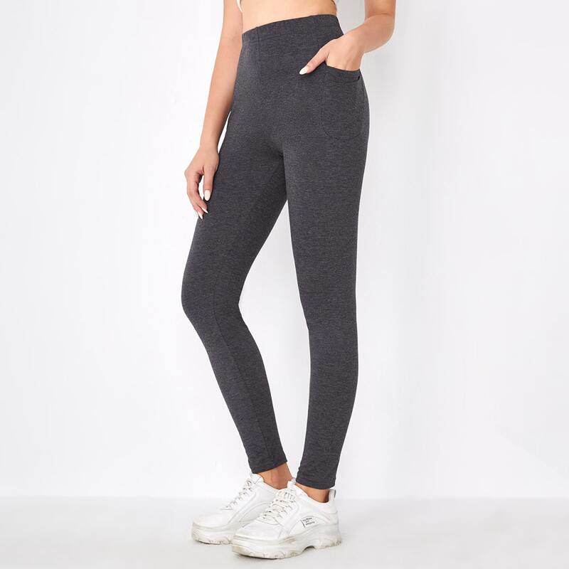 

Solid Pocket Leggings, Grey