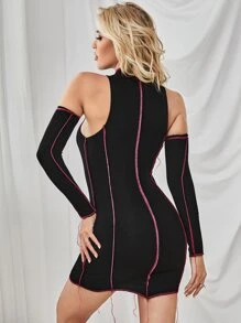 Đầm Sọc Giải trí - màu đen - Xem 2