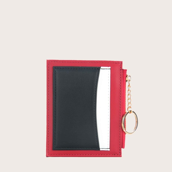 

Colorblock Card Holder, Red